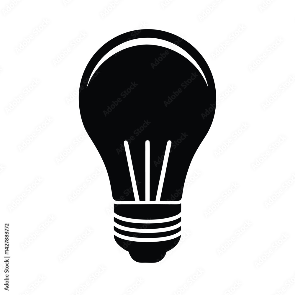 Obraz premium LED Light Bulb Silhouette