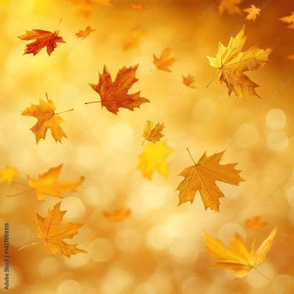Autumn leaves swirling in warm sunlight Autumn leaves swirling in warm sunlight