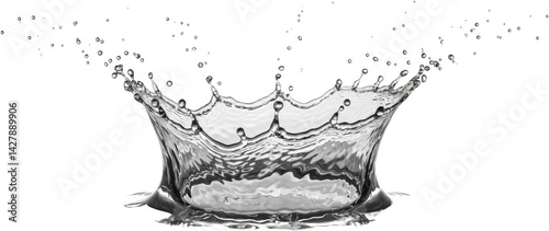 Dramatic Water Splash Crown High Resolution Liquid Drop Impact Photography