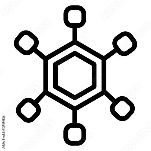Network Private Vpn Line Icon
