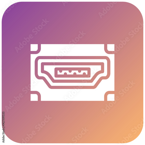 Vector Design Hdmi Port Icon Style