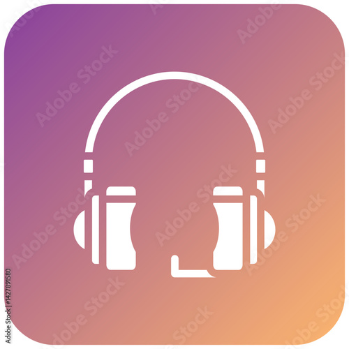 Vector Design Headphone Icon Style