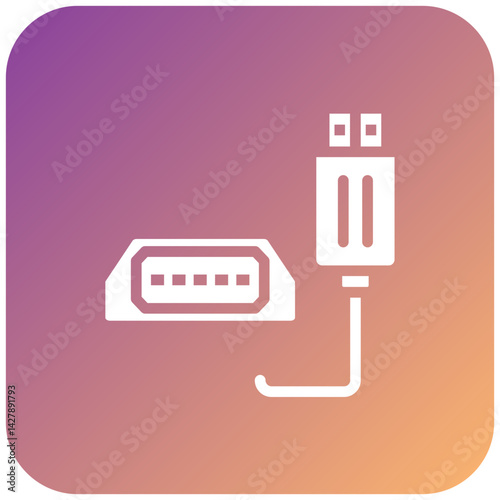 Vector Design USB port Icon Style