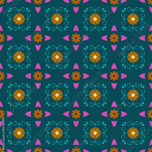 seamless pattern with flowers