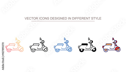 Scooter icon design with white background stock illustration