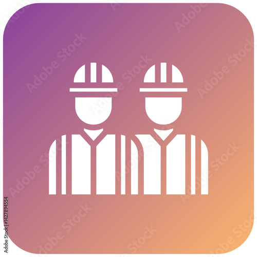 Firefighter Team Icon Style