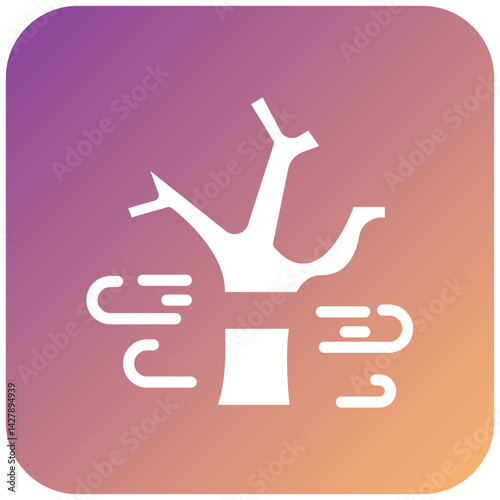Tree Broken Icon Style