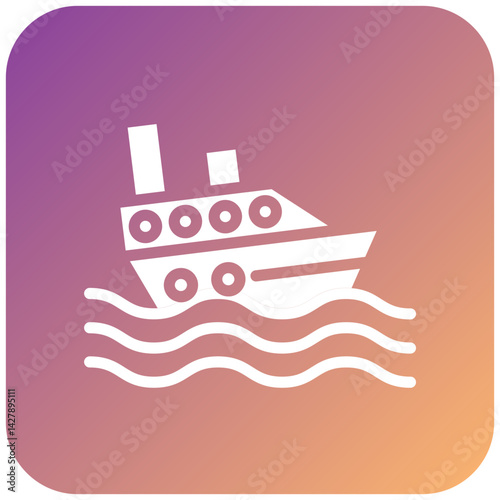 Boat Sink Icon Style