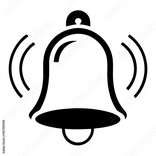 Bell Notification Symbol for Calendar Reminder Vector Illustration  