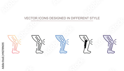 Arthritis icon design with white background stock illustration