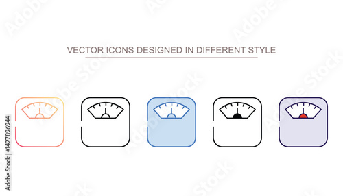 Canvastavla Weight Scale icon design with white background stock illustration