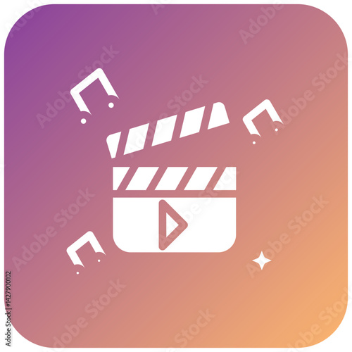 Clapperboard Icon Style