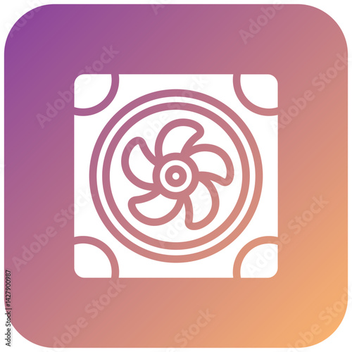 Air Cooler Icon Style