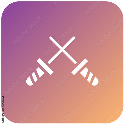 Fencing Sports Icon Style