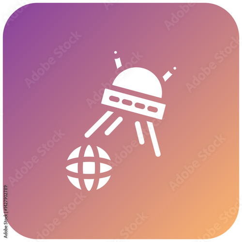 UFO Earth Icon Style