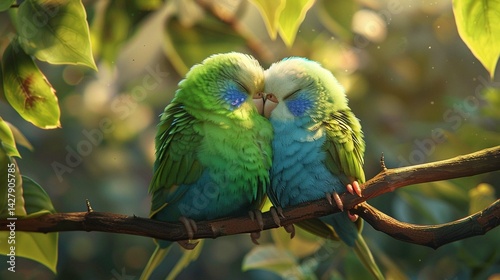 blue and yellow parrots