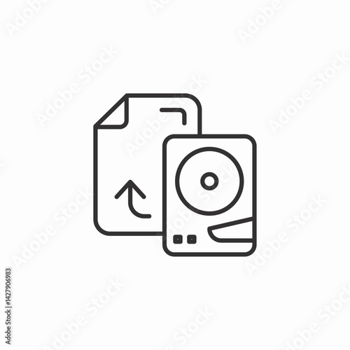 drive backup icon sign vector