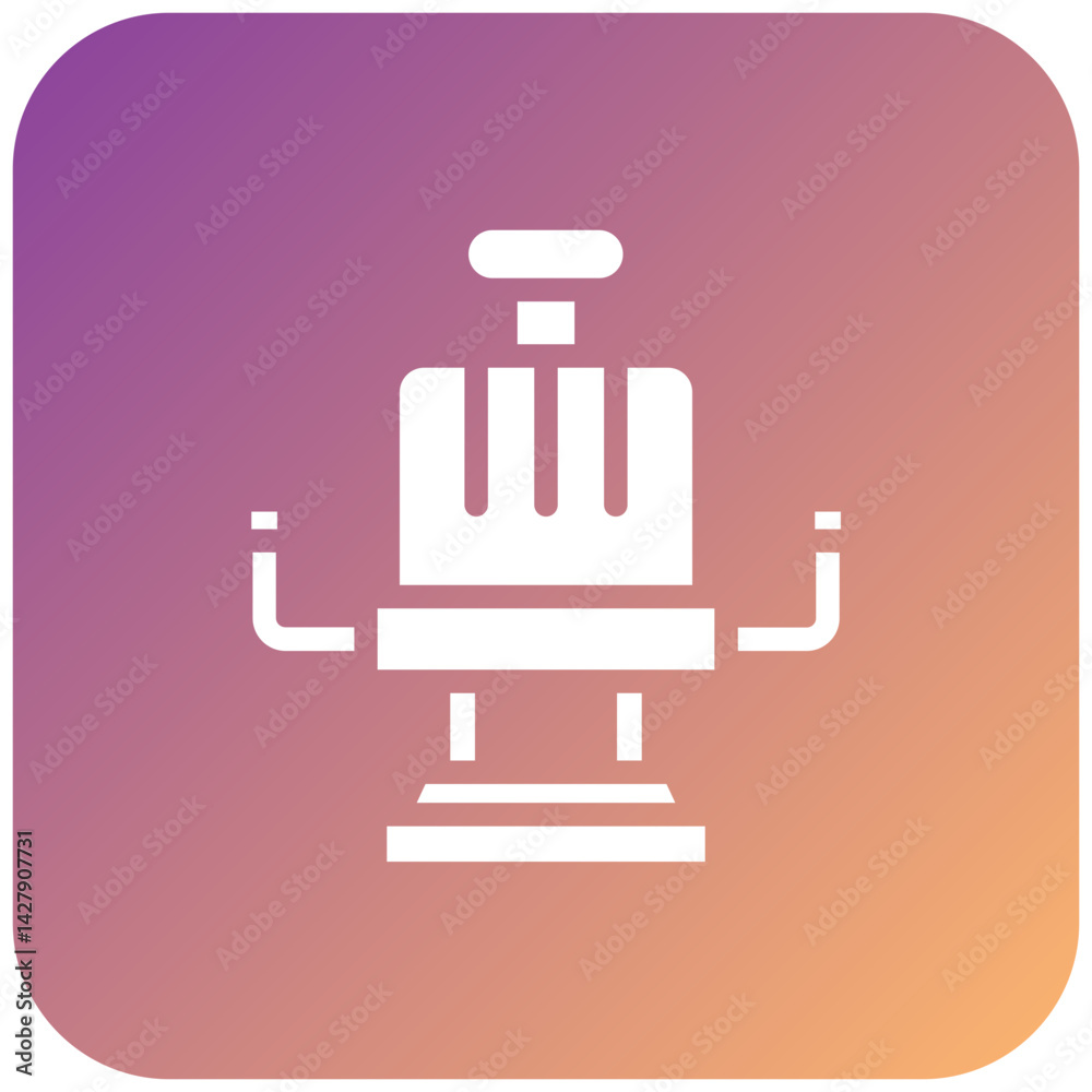 Obraz premium Barber Chair Icon Style