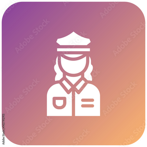 Lady Police Icon Style