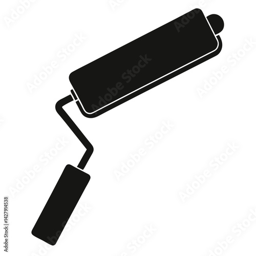 Paint Roller Silhouette Tool DIY Vector Art
