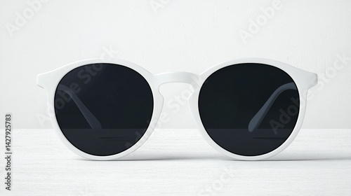 White Round Sunglasses