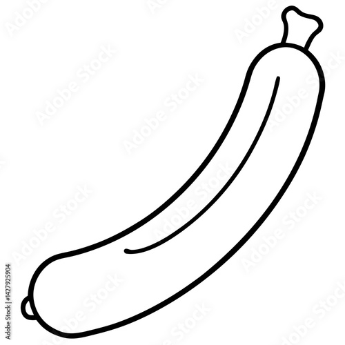 Realistic German Sausage on White Background – AI Vector Graphic for Digital Use