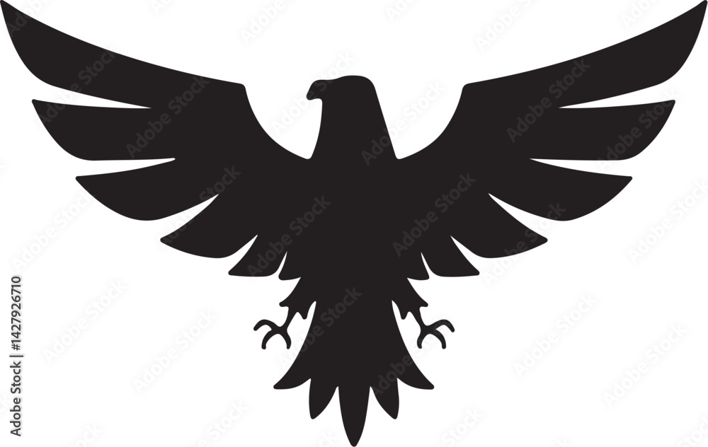 Eagle simple icon. Vector ICON all icon Viktor Eagle simple icon. Vector ICON all icon Viktor