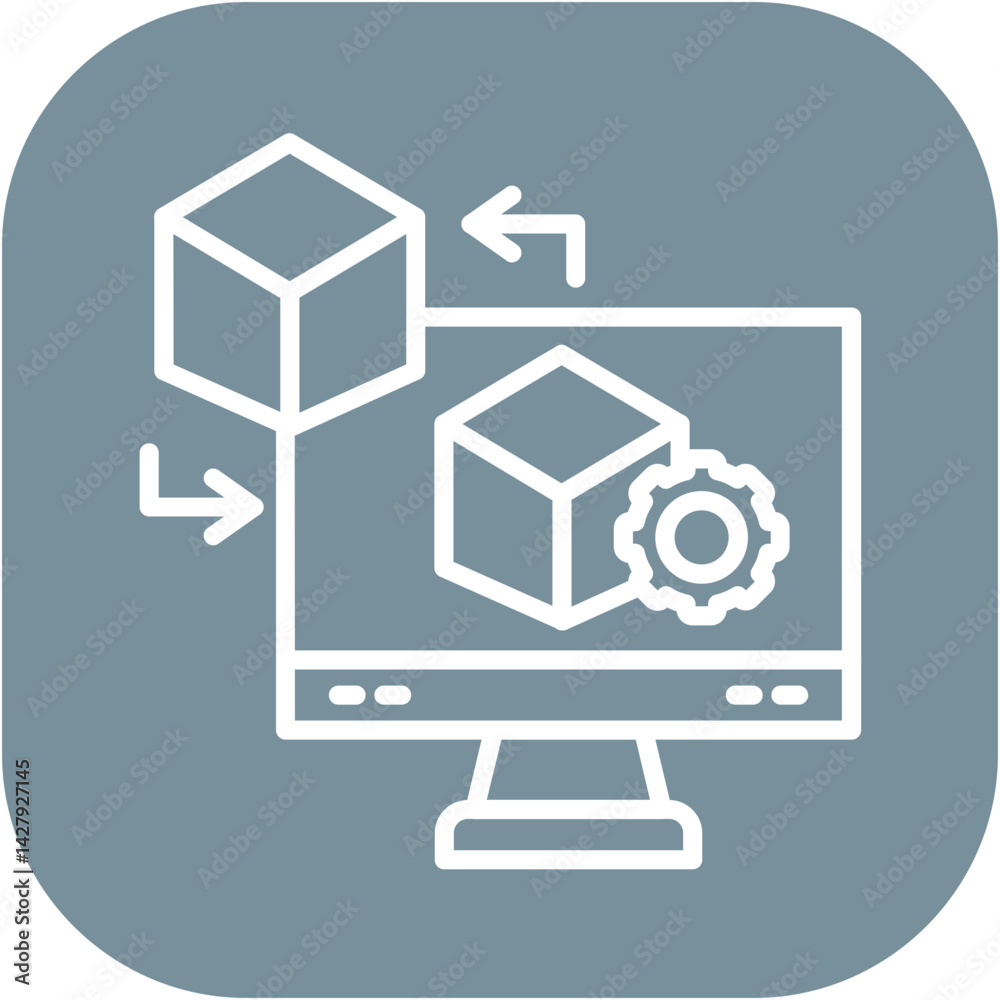 Digital Twin Icon Digital Twin Icon