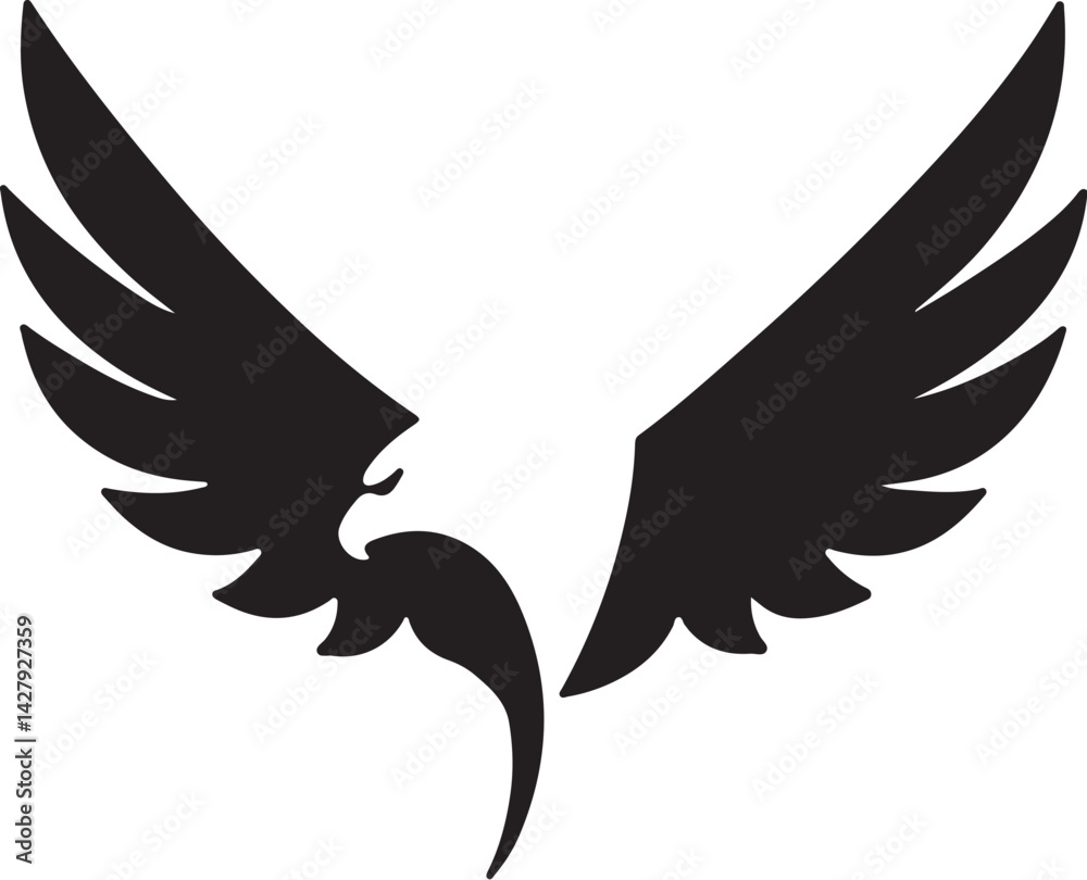 Obraz premium Eagle simple icon. Vector ICON all icon Viktor
