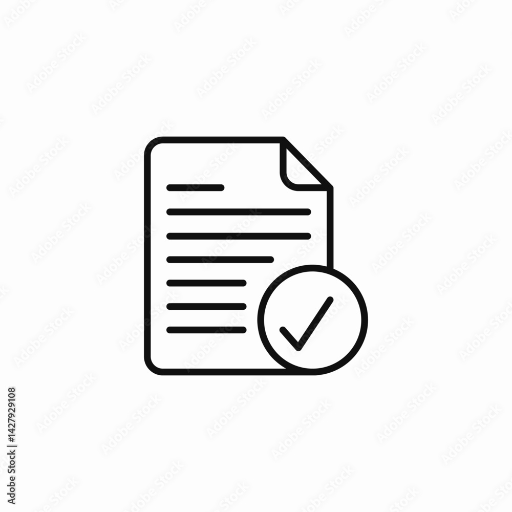 approved file icon sign vector approved file icon sign vector
