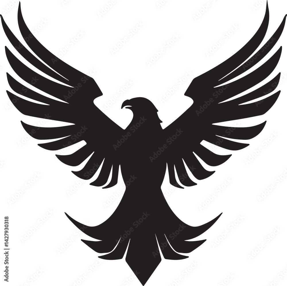 Fototapeta premium Eagle simple icon. Vector ICON all icon Viktor