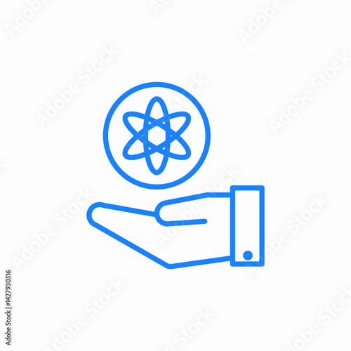 quantum energy science icon sign vector