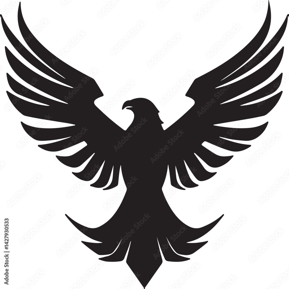 Fototapeta premium Eagle simple icon. Vector ICON all icon Viktor