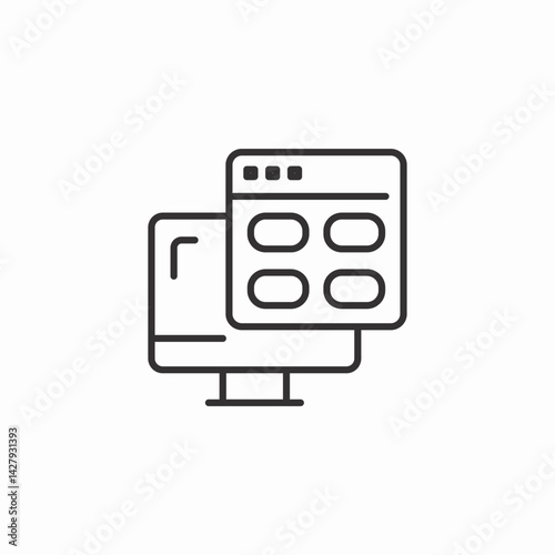 server boxes icon sign vector