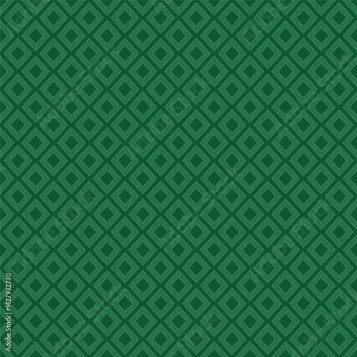 Emerald green expanse of lined diamonds a visually engaging repeating pattern