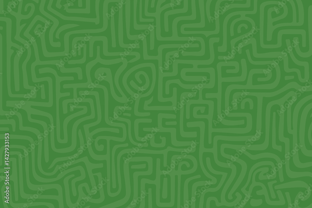 Fototapeta premium Green Maze Intricate paths spiraling patterns intertwine