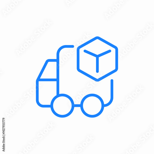 truck shipment icon sign vector
