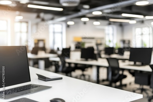 Modern open office workspace