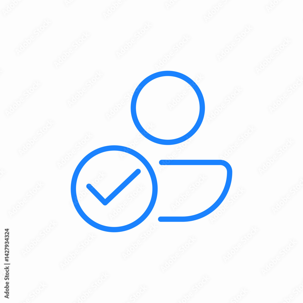 user approved icon sign vector user approved icon sign vector