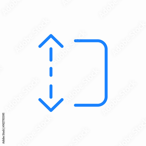 vertical resize arrows icon sign vector