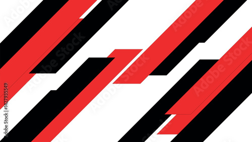 Abstract Background Design with Red and Black Diagonal Stripes