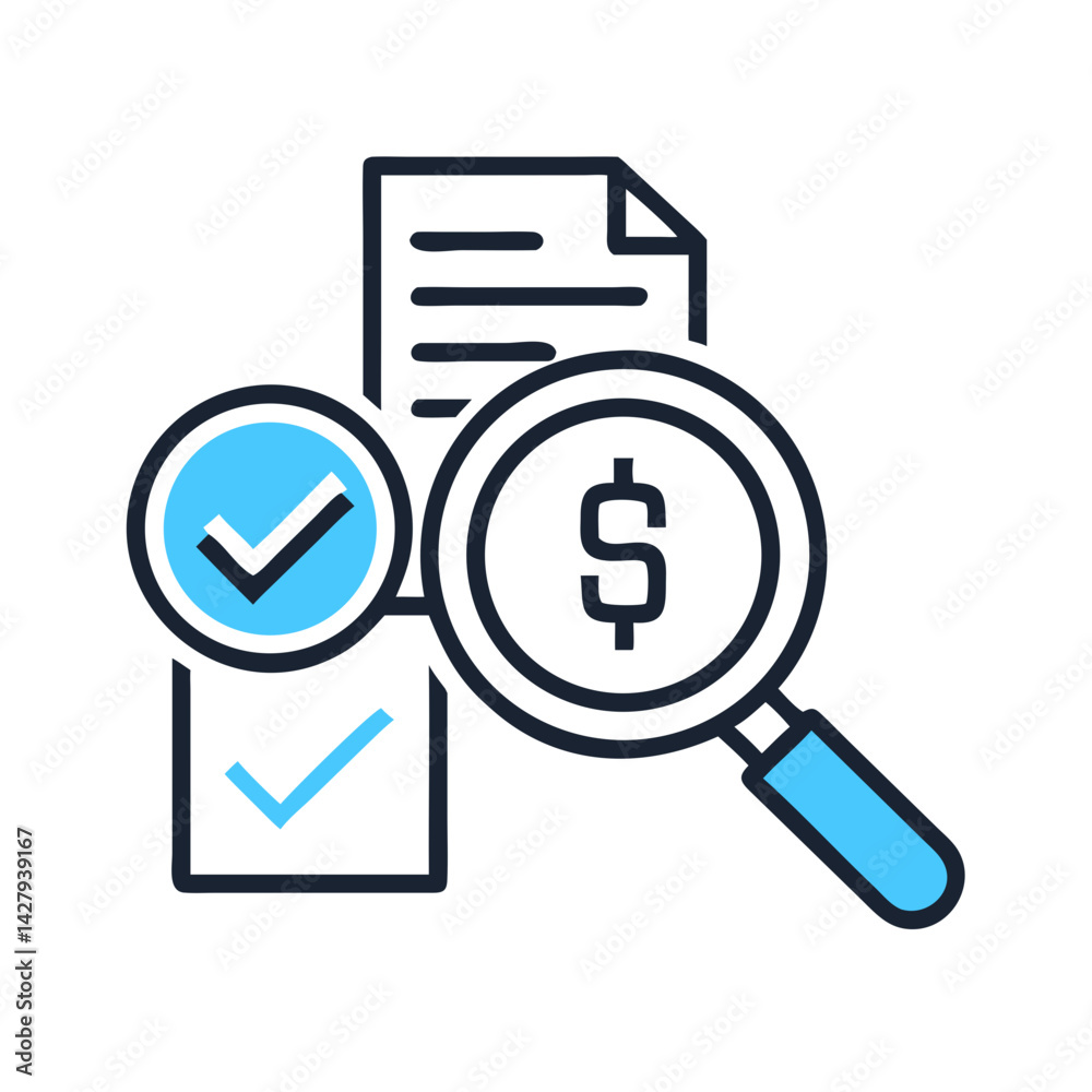 Financial Audit and Compliance Review with Checkmark and Dollar Sign Financial Audit and Compliance Review with Checkmark and Dollar Sign