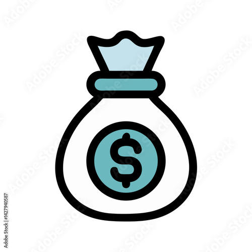 Bag of Money Illustration: Finance, Wealth, Investment, and Economic Concept