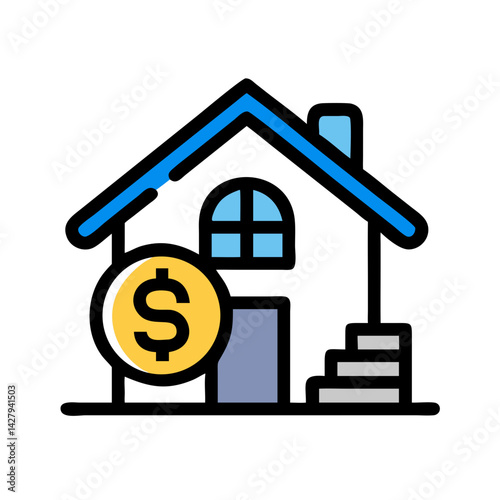 House with Dollar Sign: Real Estate Investment, Finance, and Home Ownership