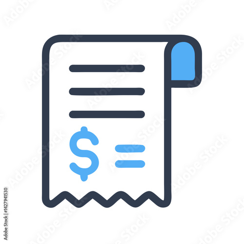 Invoice vector graphic depicting payment due, costs, and total price.