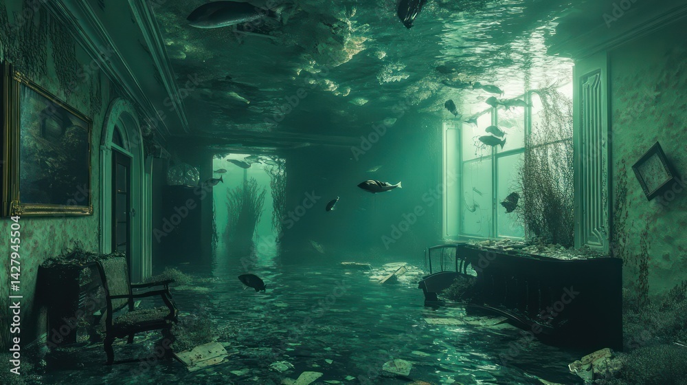 Obraz premium Abandoned interior atmosphere