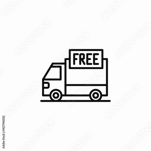 free shipping icon sign vector