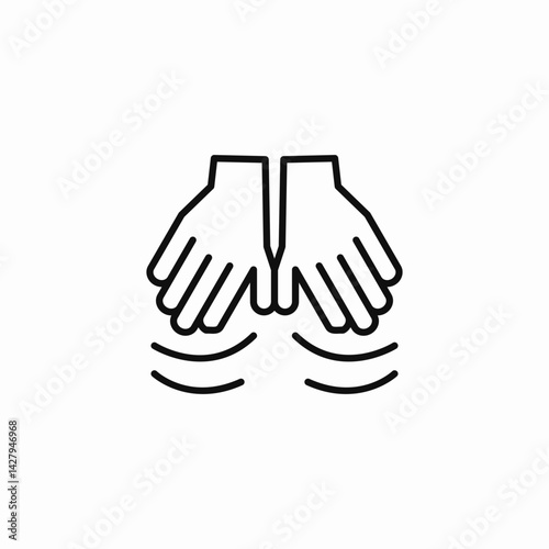 hand vibration icon sign vector