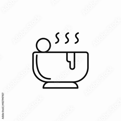 hot stone icon sign vector