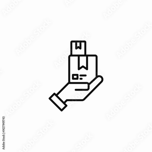 personal package icon sign vector